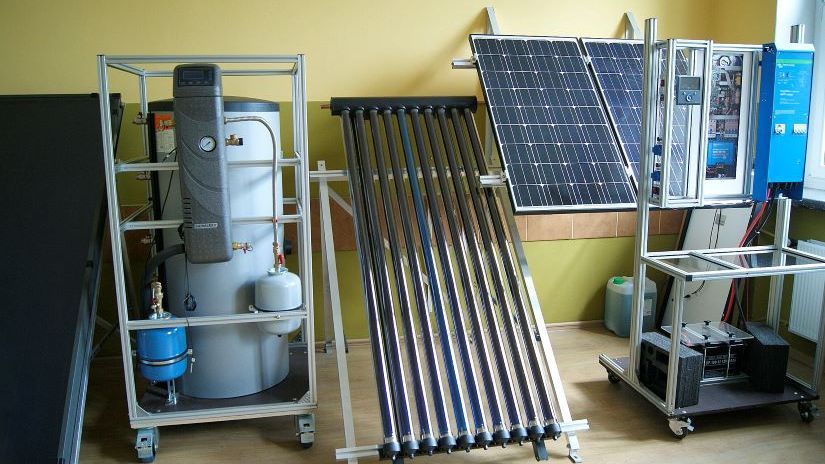 Na zdjęciu wyposażenie pracowni dla zawodu technik odnawialnych źródeł energii.